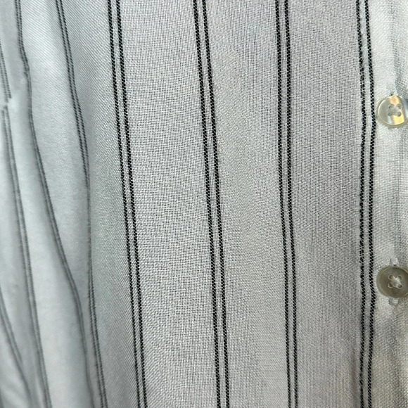 Anko viscose  short sleeve relaxed fit striped blouse waist tie - Picture 7 of 9